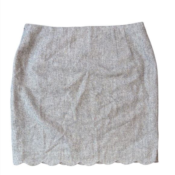 Talbots Gray Tweed Scalloped Hem Skirt - Picture 5 of 5